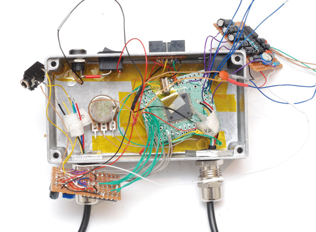 Circuit boards and the enclosure, wiring is a mess