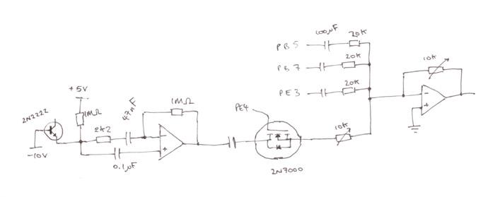 Schematic of the audio generation circuit