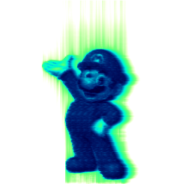 Spectrogram of an acoustic picture of mario