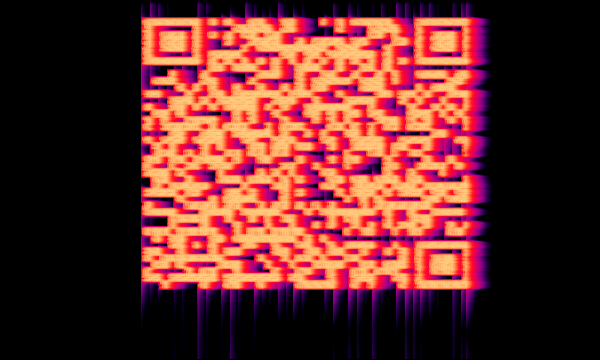 Spectrogram of an acoustic QR code