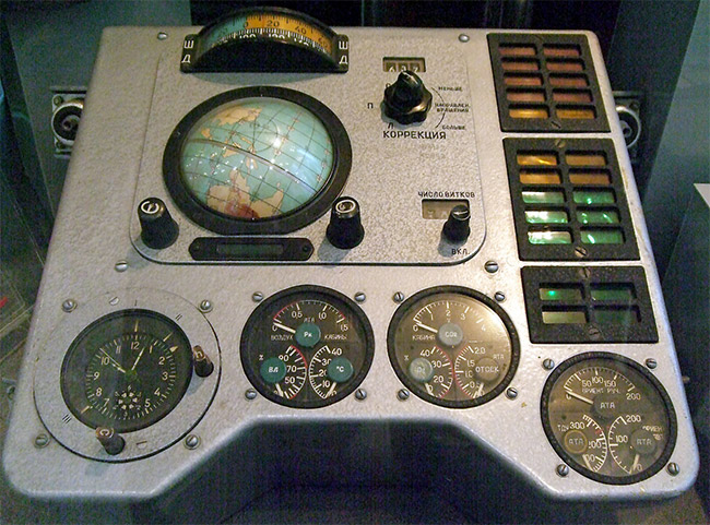 Control panel for a russian spacecraft