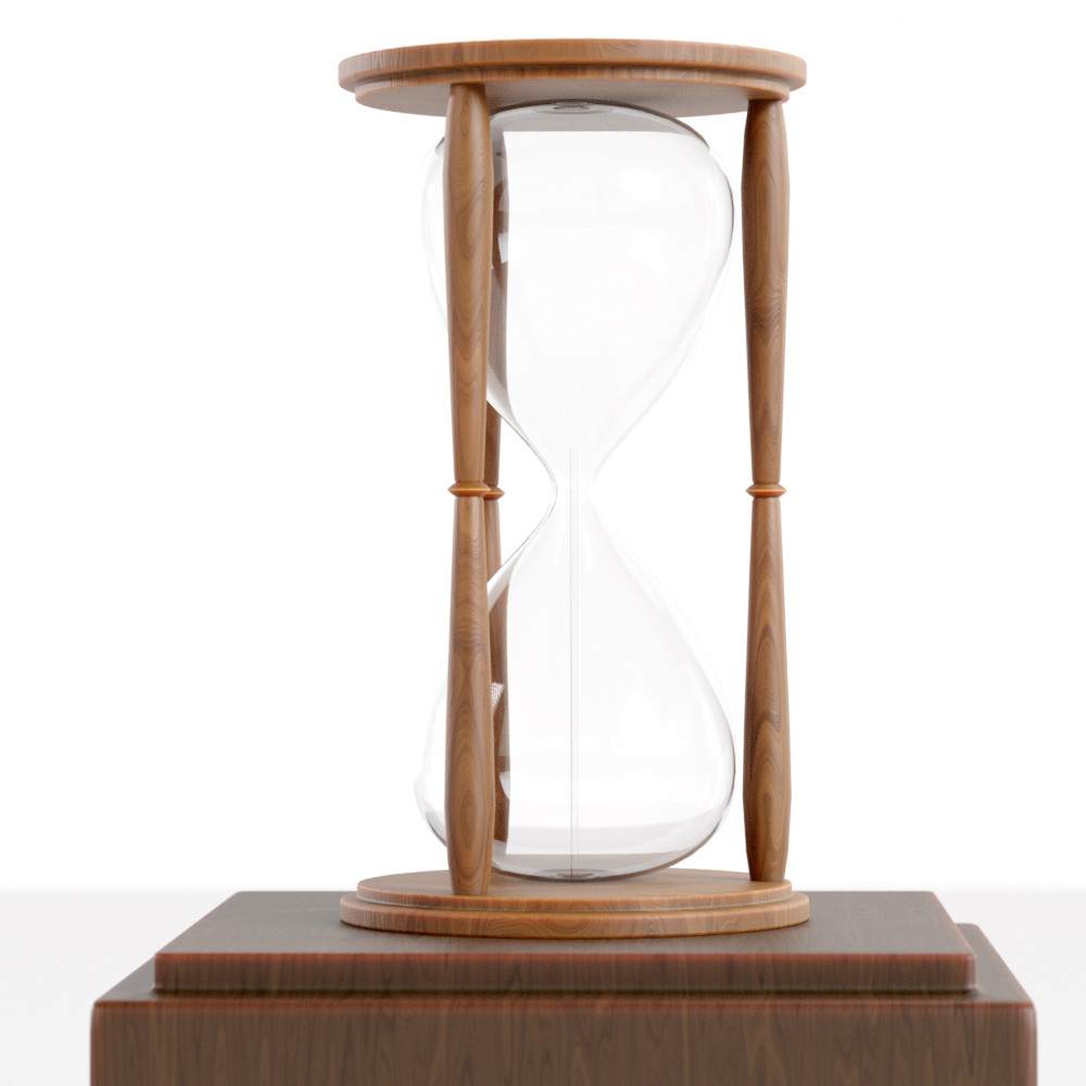 Endless Hourglass render without sand