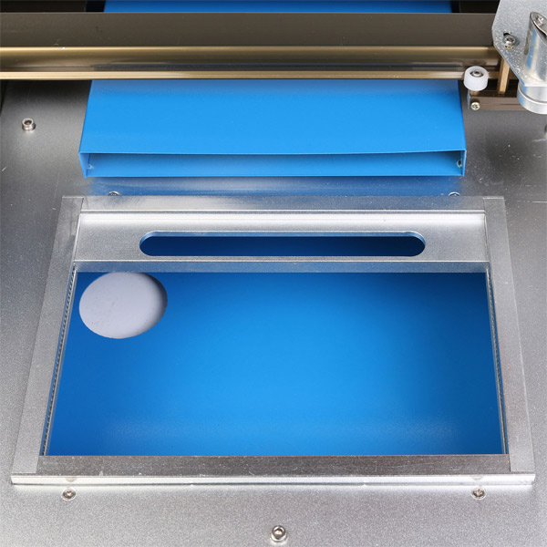 Stock image of the inside of the K40 laser cutter