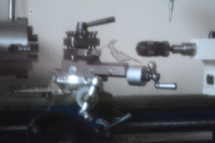 Pinhole picture of the lathe