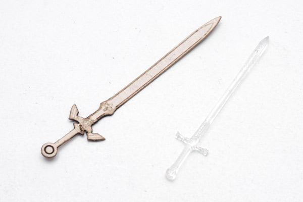 Laser etched swords