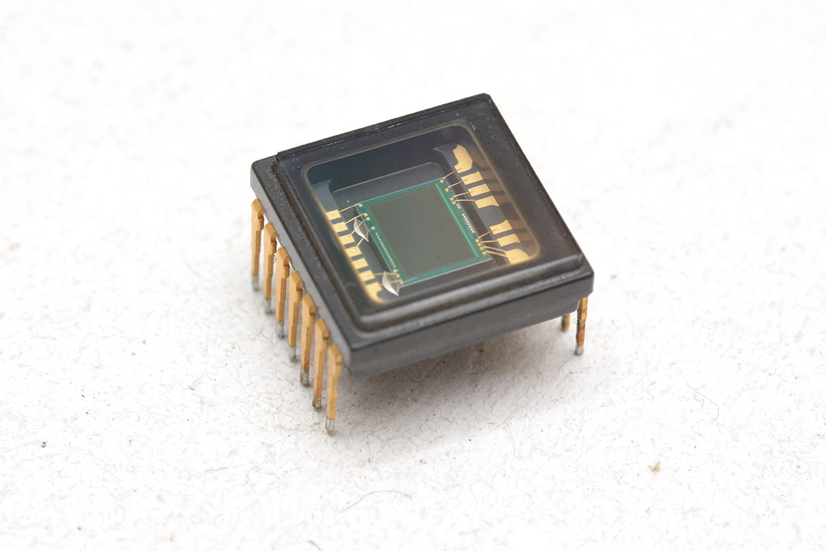 Top side of CCD chip