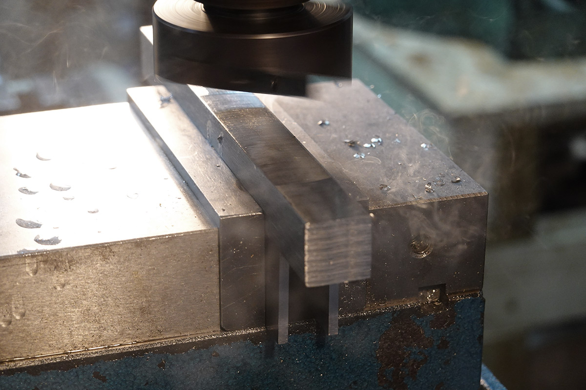 Flycutting the raw stock