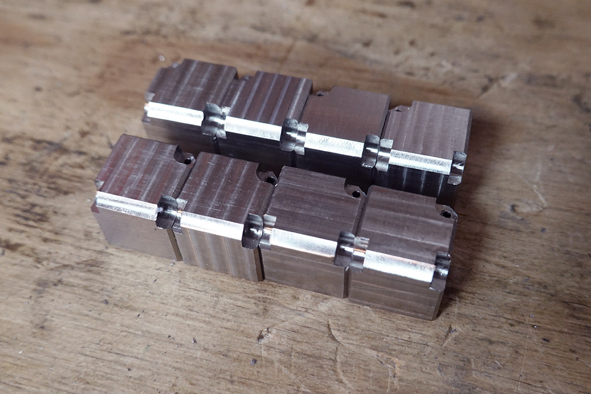 Eight cubes with sixteen deep chamfers