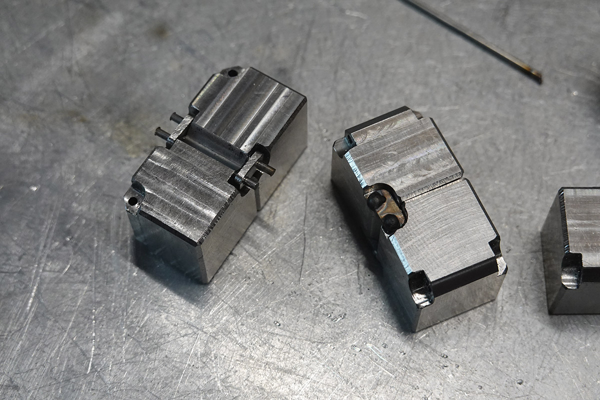 One hinge welded, another ready and waiting