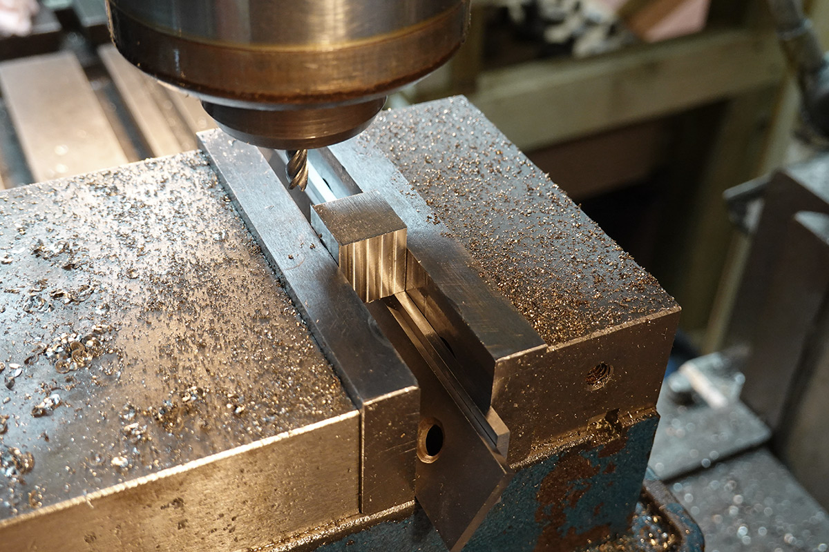 Cube cut off and ready to machine