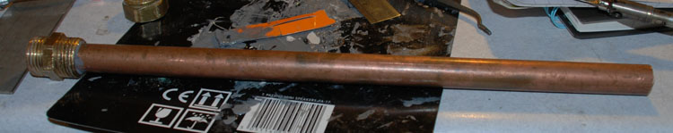 Copper pipe use to guide flow through radiator