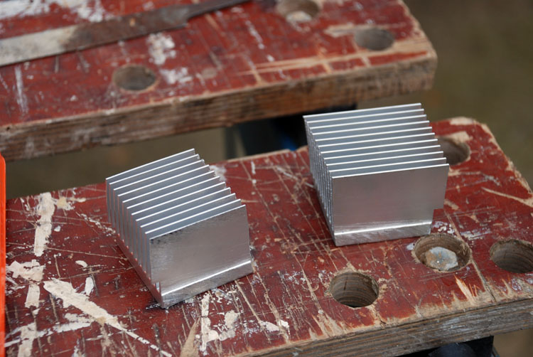 Cutting up an aluminium heatsink