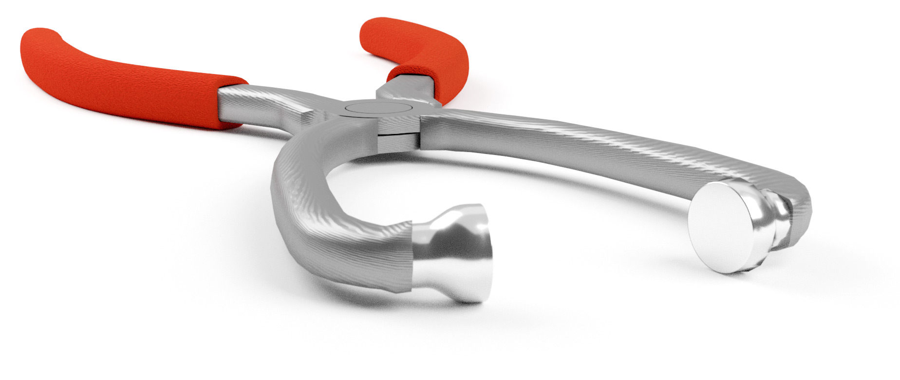 Render of the bubblewrap popping assistance tool