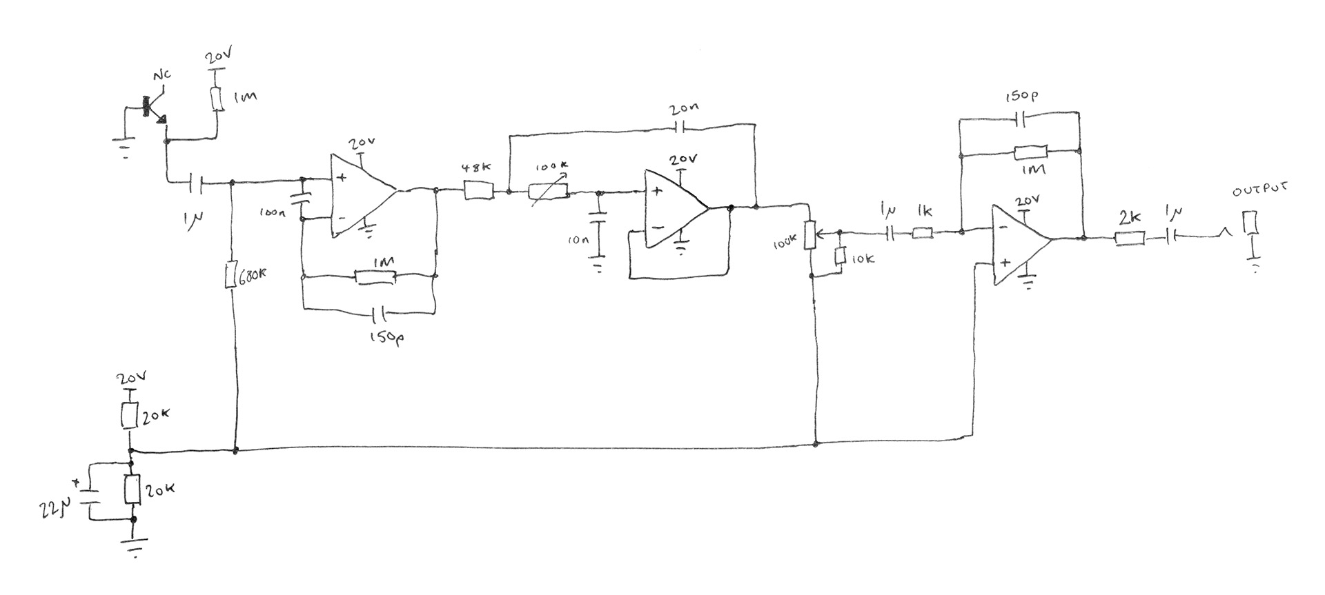 Schematic for the rednoise rumbler