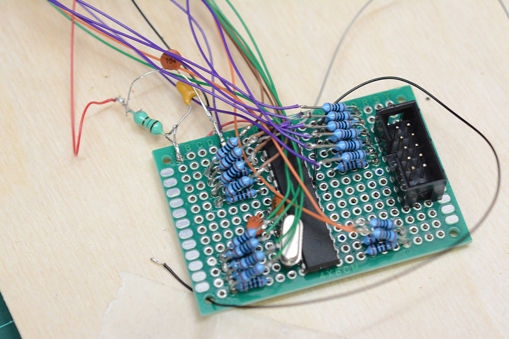 ATmega board with extra resistors