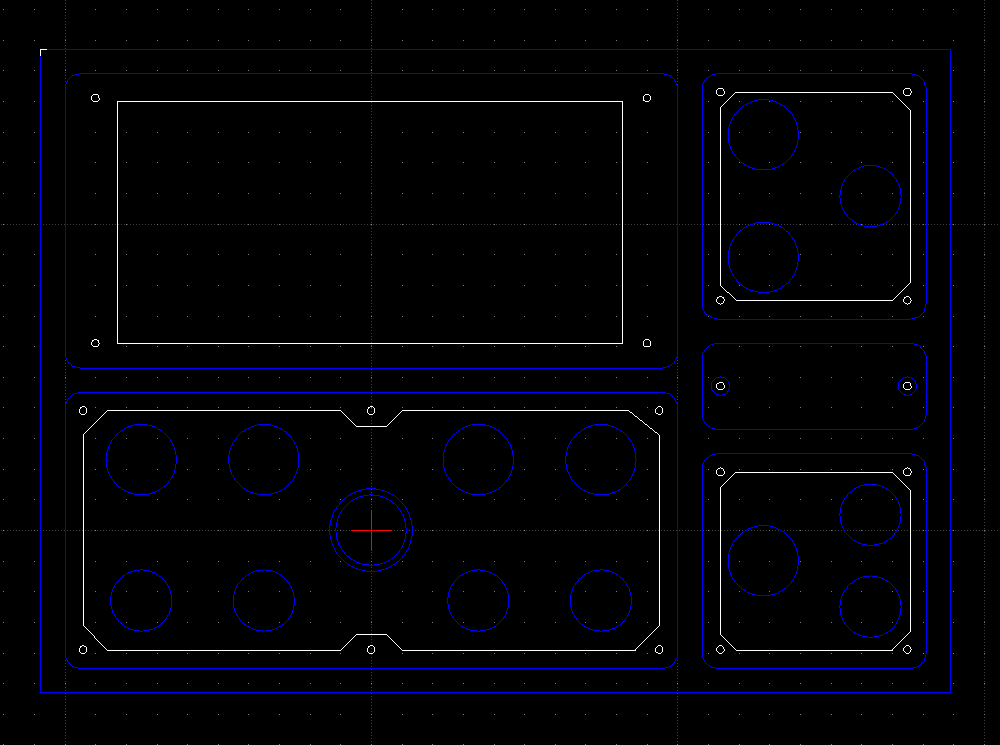 Outline for the surrounding panel that supports the knob panels
