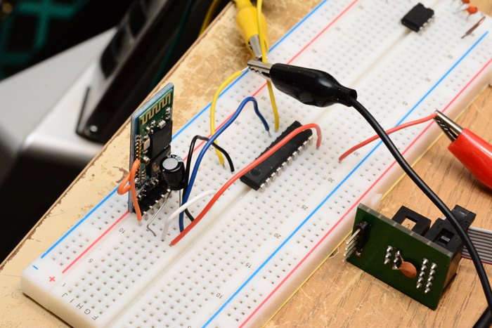 Testing the bluetooth chip on a breadboard