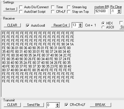 Terminal capture of midi as hex data