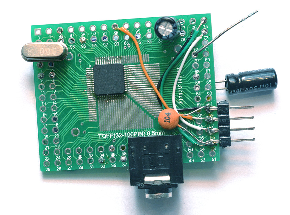 STM32F103 on a breakout board, trying to make a synth