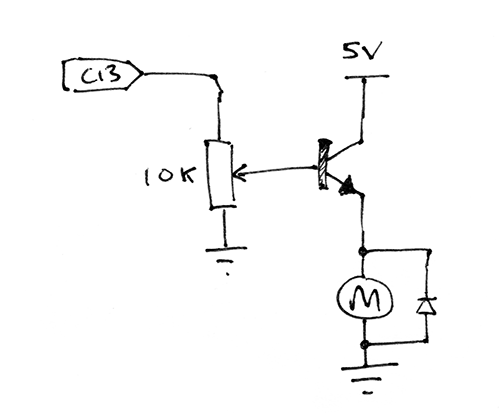 Schematic of the motor speed control