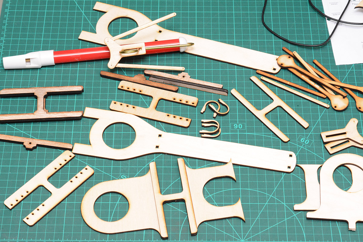 A whole load of laser-cut parts