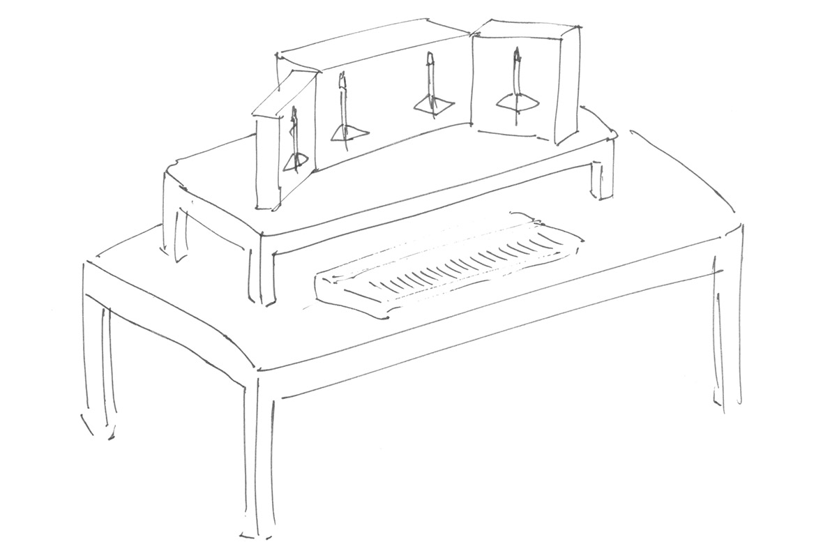Drawing of the whistle orchestrion