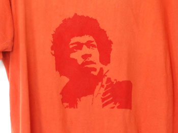 T-shirt stencil of jimi hendrix