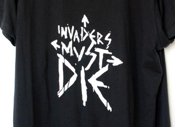T-shirt stencil of an album cover