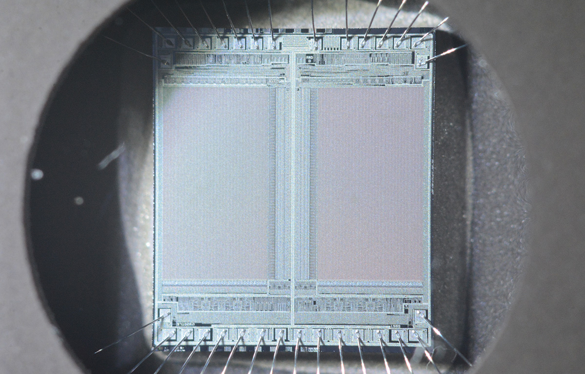 Closeup of larger EPROM die
