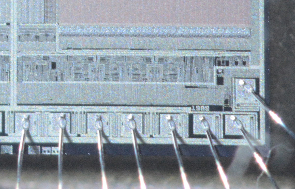 Closeup of larger EPROM die