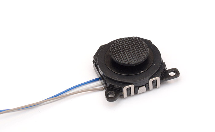 Joystick with wires attached