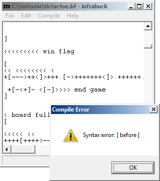 Infrabuck example syntax error