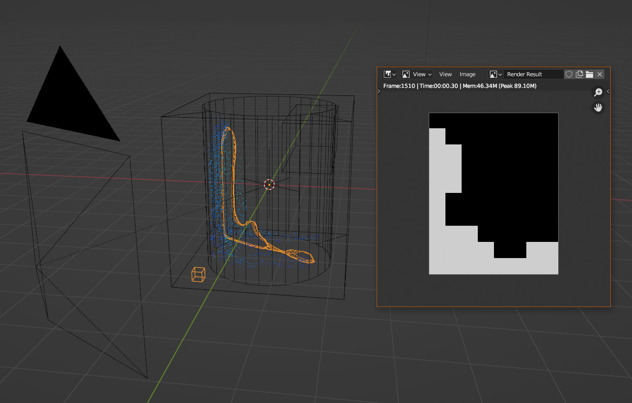Screenshot of a single fluid slice render