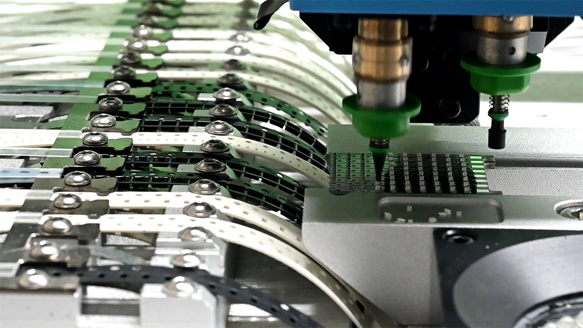 Pick and place machine in action